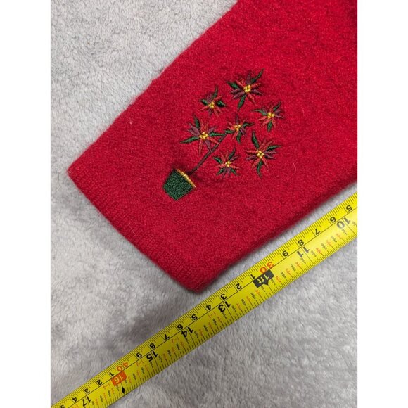 Karen Scott Pure Wool Cardigan Sweater Womens XL Plants Grandmacore Nostalgia - Picture 7 of 10